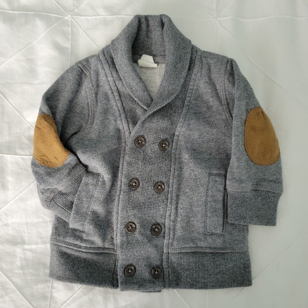 Gray Double-Breasted Sweater